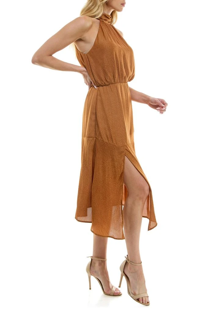 Socialite Tiered Satin Midi Dress 4