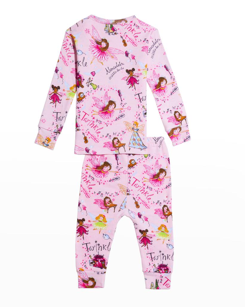 Books To Bed Girl's Twinkle Printed Pajama Gift Set, Size 12-24M