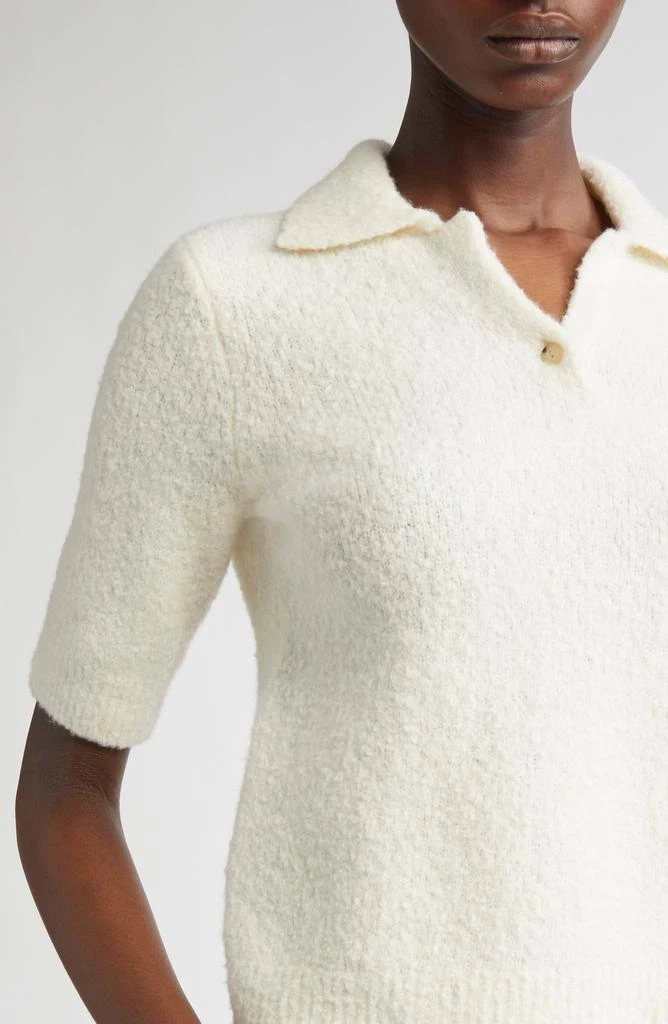 Vince Bouclé Short Sleeve Polo Sweater 5