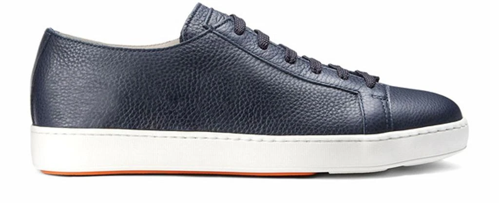 Santoni Tumbled leather sneakers 5
