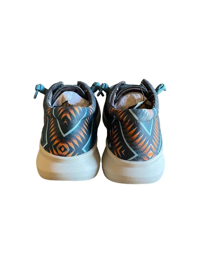 Ariat Men's Hilo 2.0 Stretch Shoes In Charcoal Blue/blue Aztec 3
