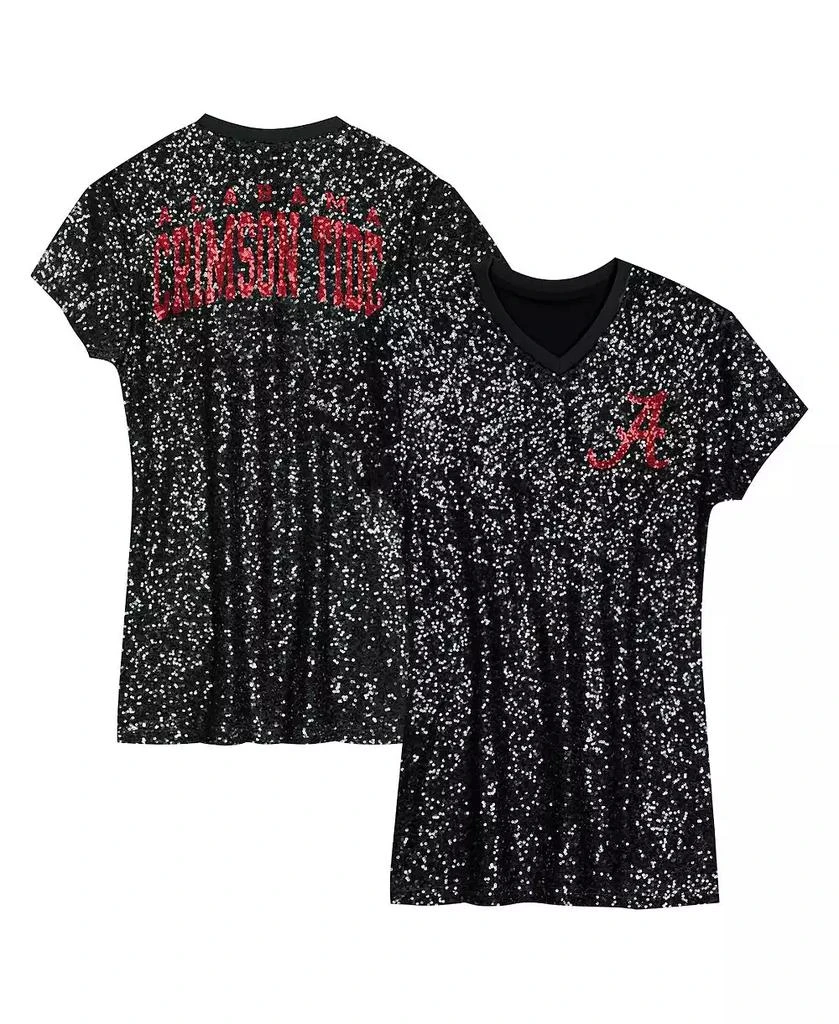 Outerstuff Preschool Black Alabama Crimson Tide Sequin V-neck Dress 1