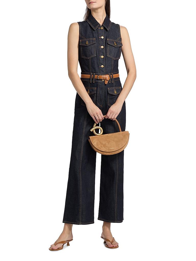 Ramy Brook Stephania Denim Sleeveless Jumpsuit