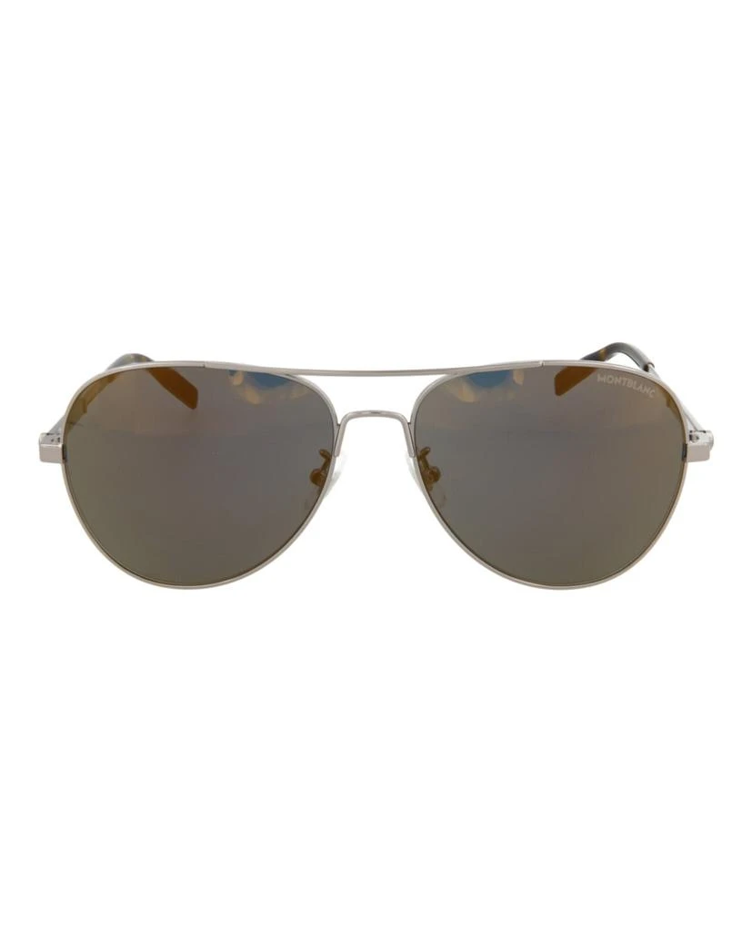 MontBlanc Aviator-Frame Metal Sunglasses 1