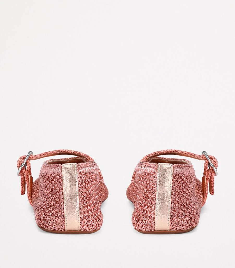 Alaïa Lurex Crochet Ballet Flats 3