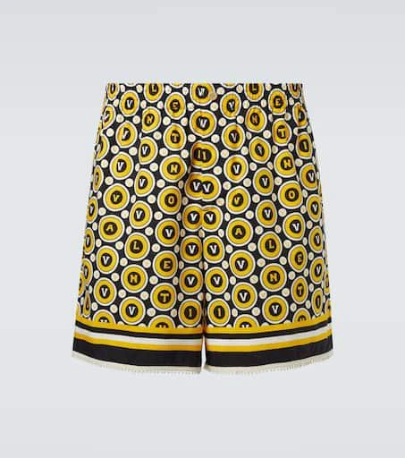 Valentino Printed cotton poplin shorts 1