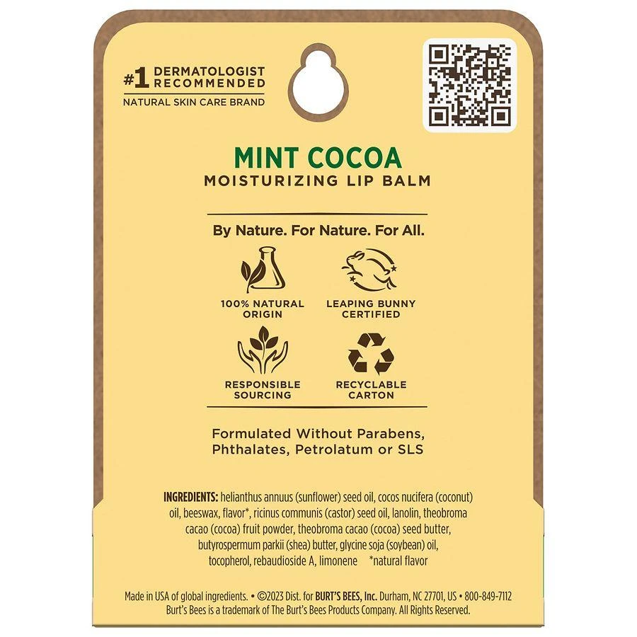 Burt's Bees Moisturizing Lip Balm Mint Cocoa 2
