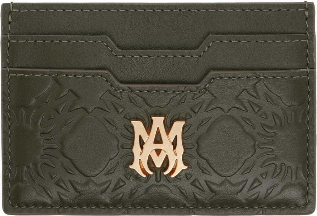 AMIRI Khaki 
MA
 Quad Leather Card Holder