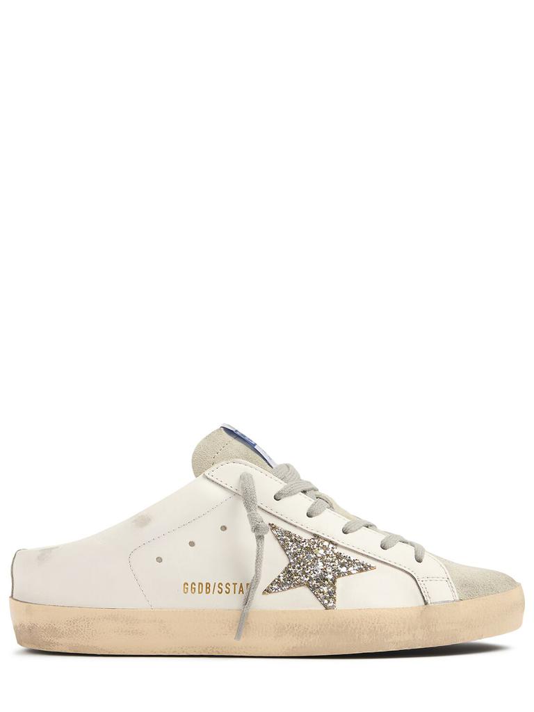 GOLDEN GOOSE 20mm Super-star Leather Mule Sneakers
