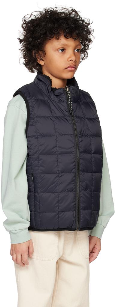 Taion Kids Black Quilted Reversible Vest