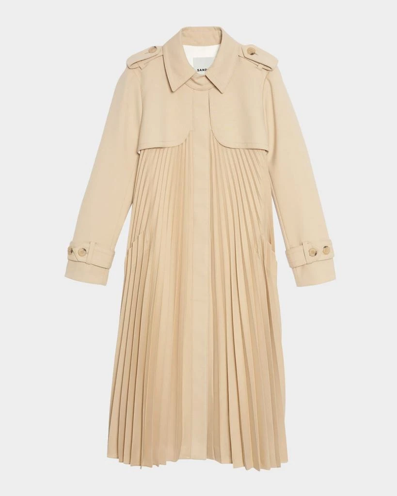 Sandro Vino Pleated Trench Coat 1