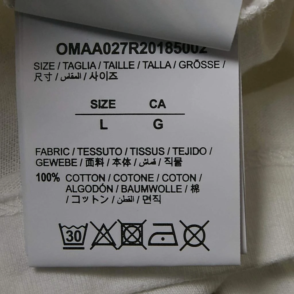 Off-White Off-White Logo Print Cotton Crew Neck T-Shirt L 5