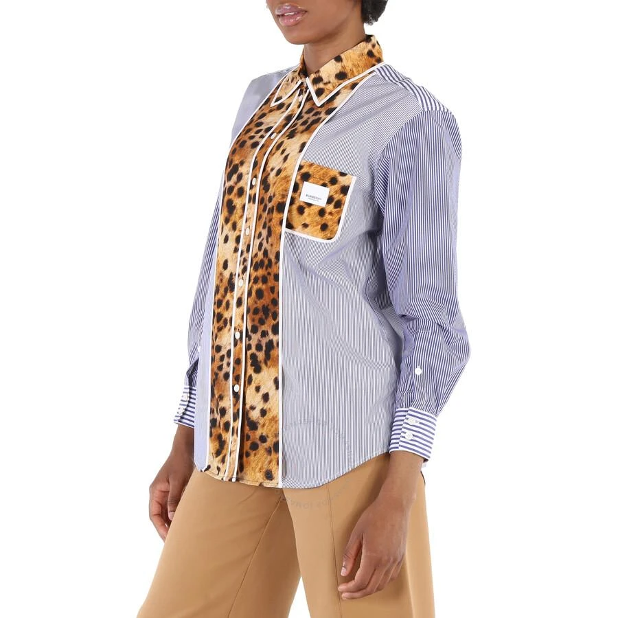Burberry Ladies Navy Stripe Aida Spotted Monkey Print Shirt 2