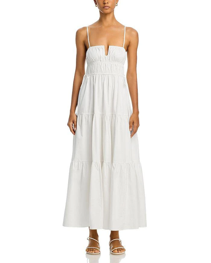 Moon River Shirred Cotton Midi Dress 7
