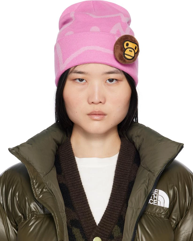 Bape Pink Baby Milo Beanie 1