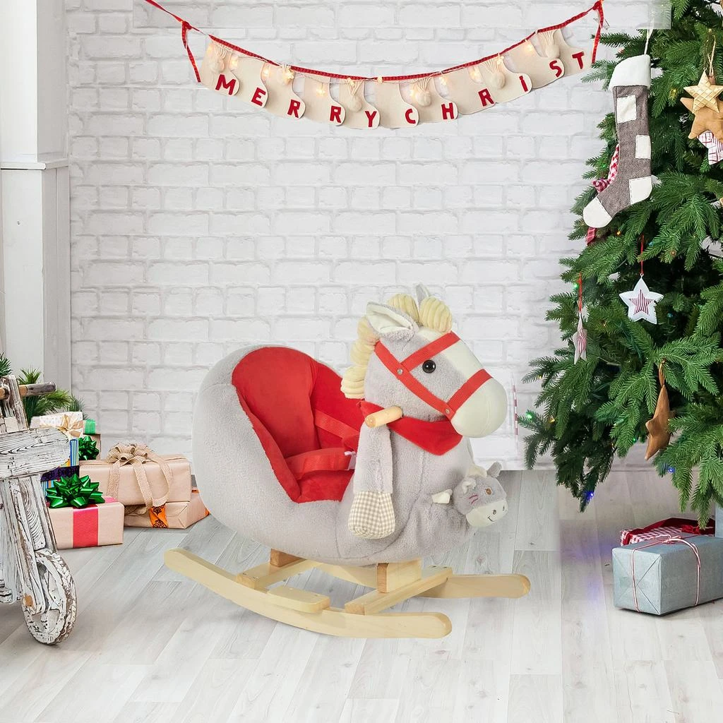 BreeBe Kids Musical Rocking Horse Ride-On Toy 2