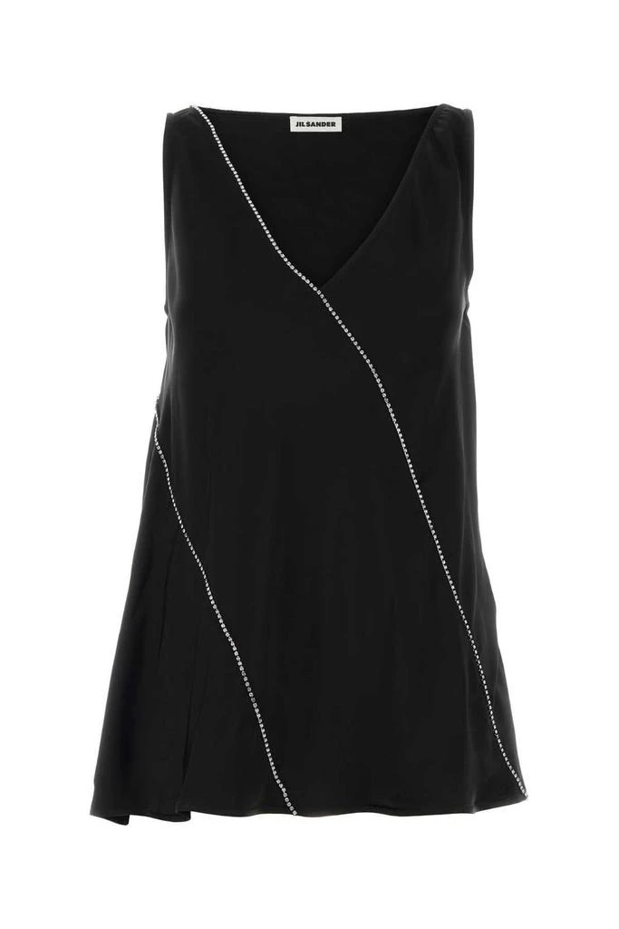 Jil Sander Jil Sander V-Neck Embellished Top 1