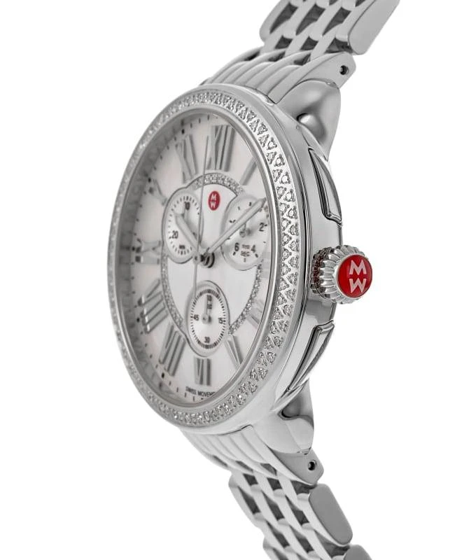 Michele Michele Serein Chronograph Diamond Silver Dial  Women's Watch MWW21A000068 3