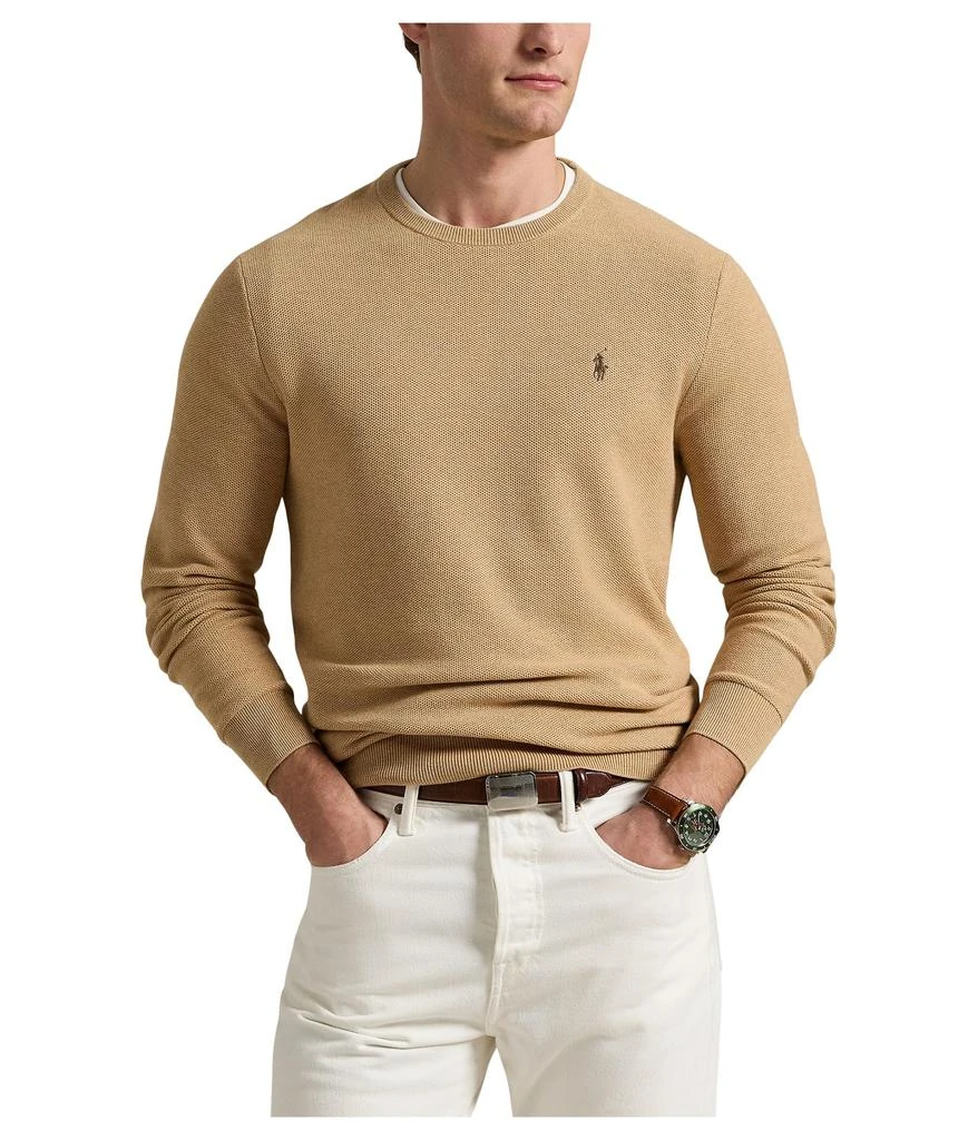 Ralph Lauren Mesh-knit Cotton Crewneck Sweater 1