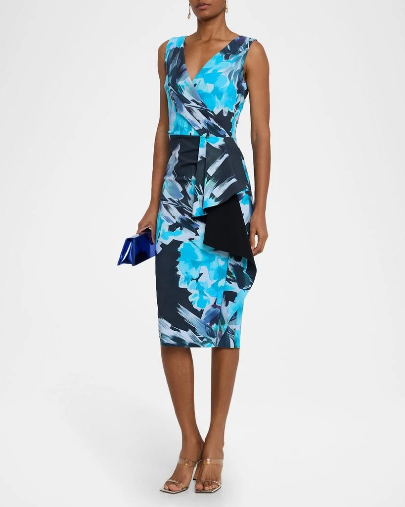Chiara Boni Draped Abstract-Print Bodycon Dress 4