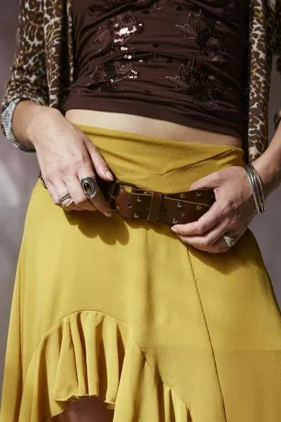 Urban Outfitters Studded Washed Leather Belt 1