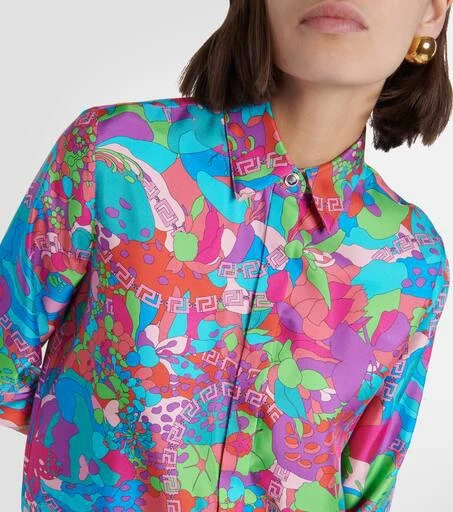 Versace x Dua Lipa Floral Summer silk twill shirt 4