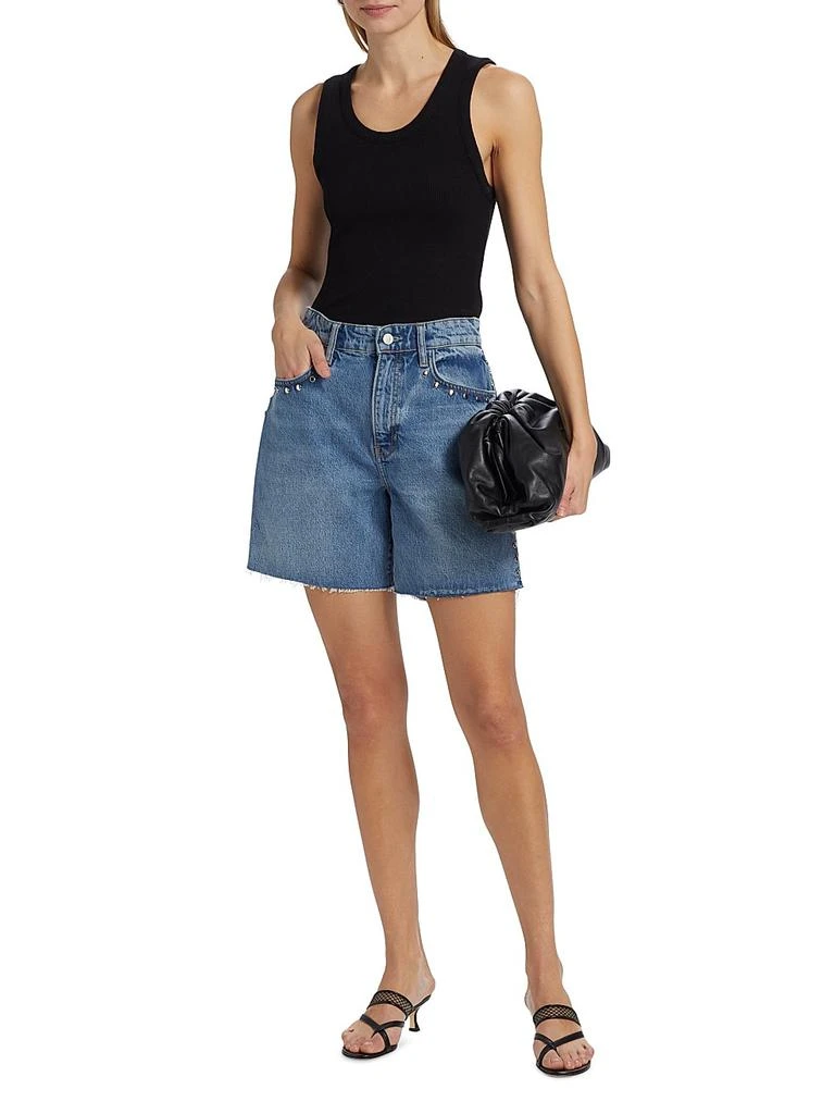 Reformation Raye Studded Mid-Rise Denim Shorts 2