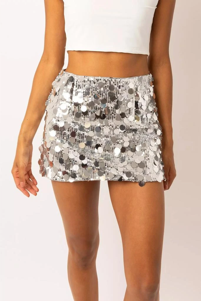 AMY LYNN Amy Lynn Sequin Disc Mini Skirt 2
