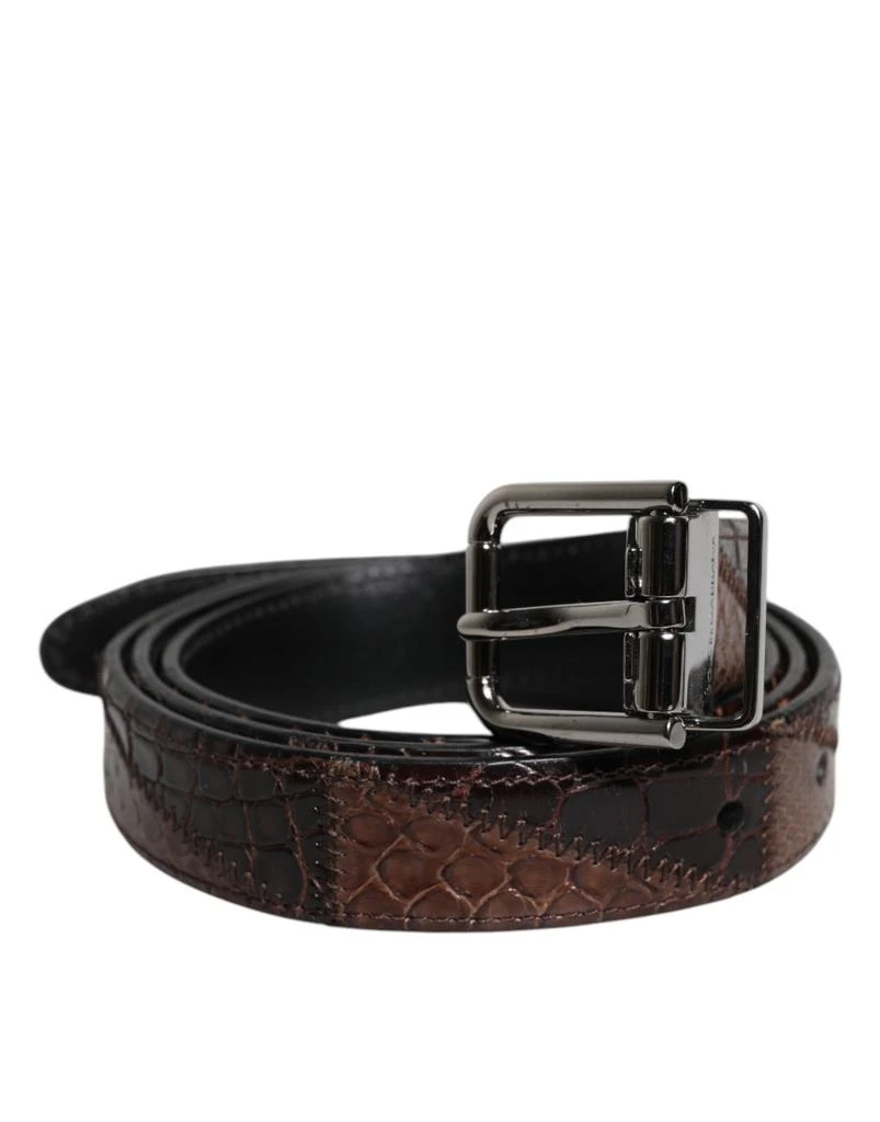 Dolce & Gabbana Exotic Leather Metal Logo Buckle Men's Belt (Pre-Owned) 1