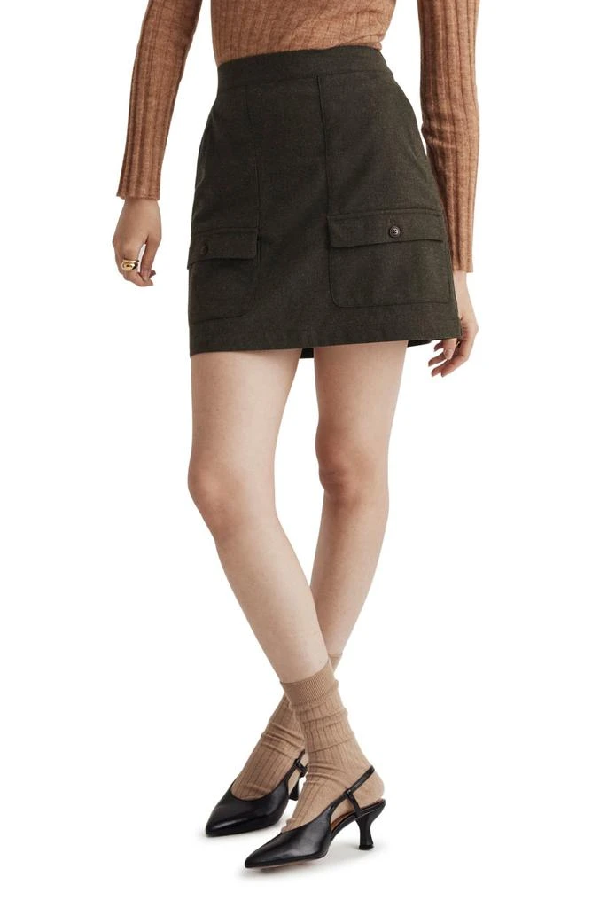 Madewell Wool-Blend Cargo Mini Skirt 1