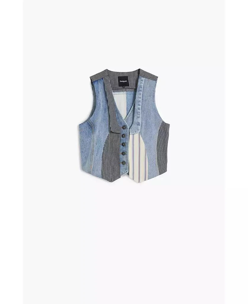 Desigual Women's Patchwork denim vest 3