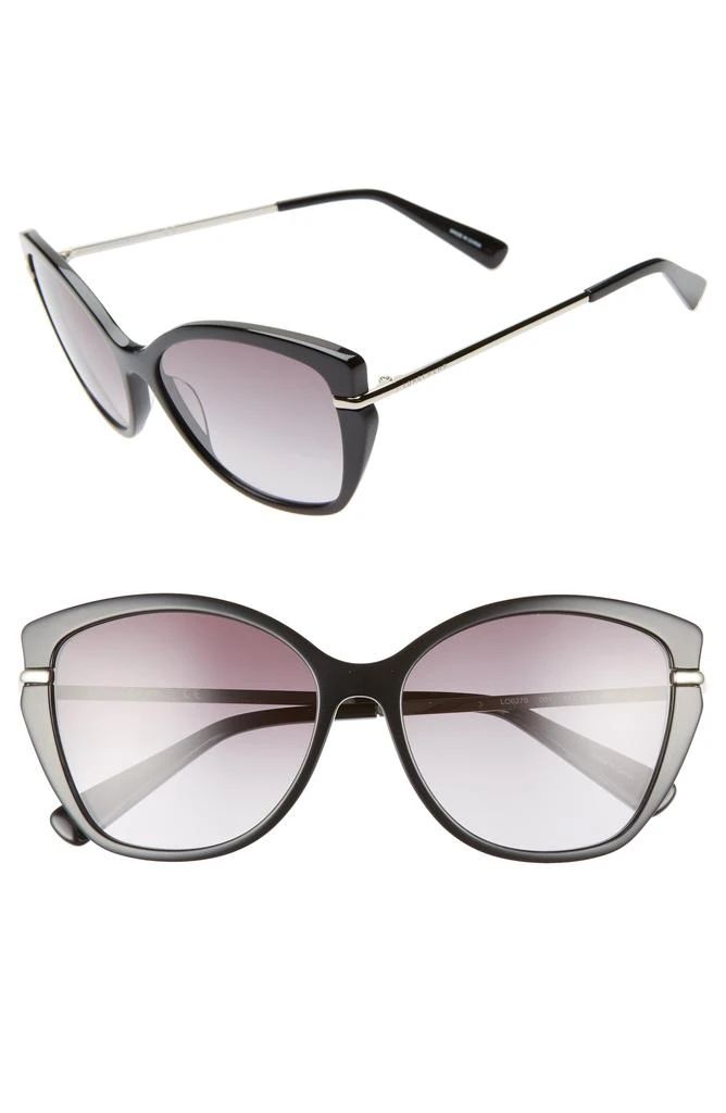 Longchamp Heritage 57mm Butterfly Sunglasses 1