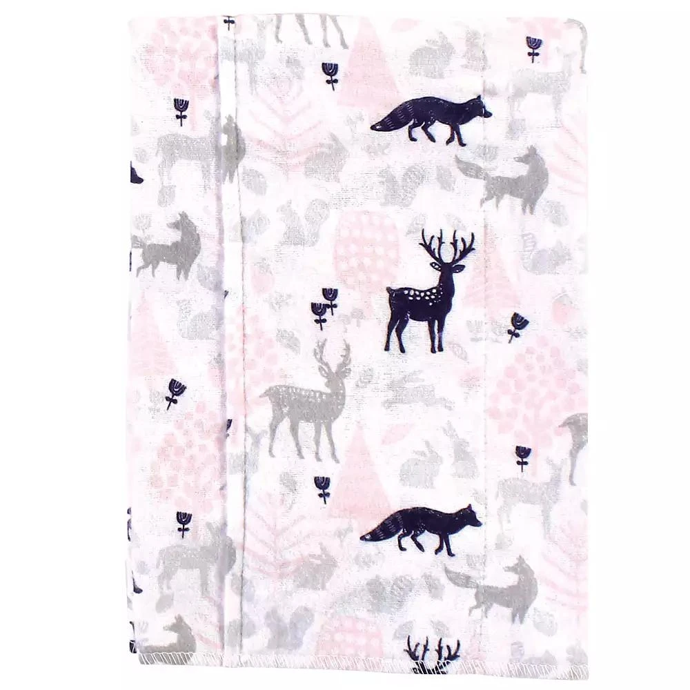 Hudson Cotton Flannel Burp Cloths and Receiving Blankets, 8-Piece 2