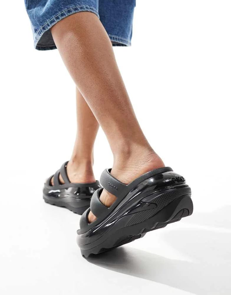 Crocs Crocs Mega crush 3 strap sandals in black 4
