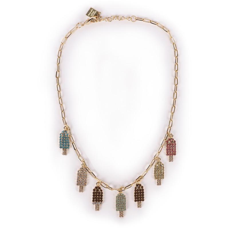 ROSANTICA Gelateria crystals detailing colorful necklace