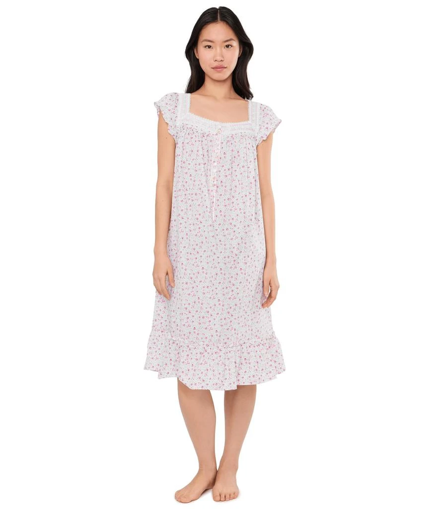 Eileen West Cotton Lawn Cap Sleeve Waltz Nightgown