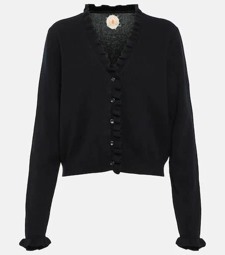 Jardin des Orangers Ruffled cashmere and wool cardigan 1