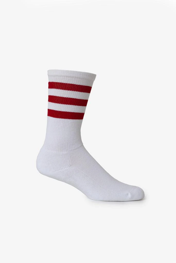 Los Angeles Apparel CALFSOCK - Unisex 3-Stripe Calf Sock 68