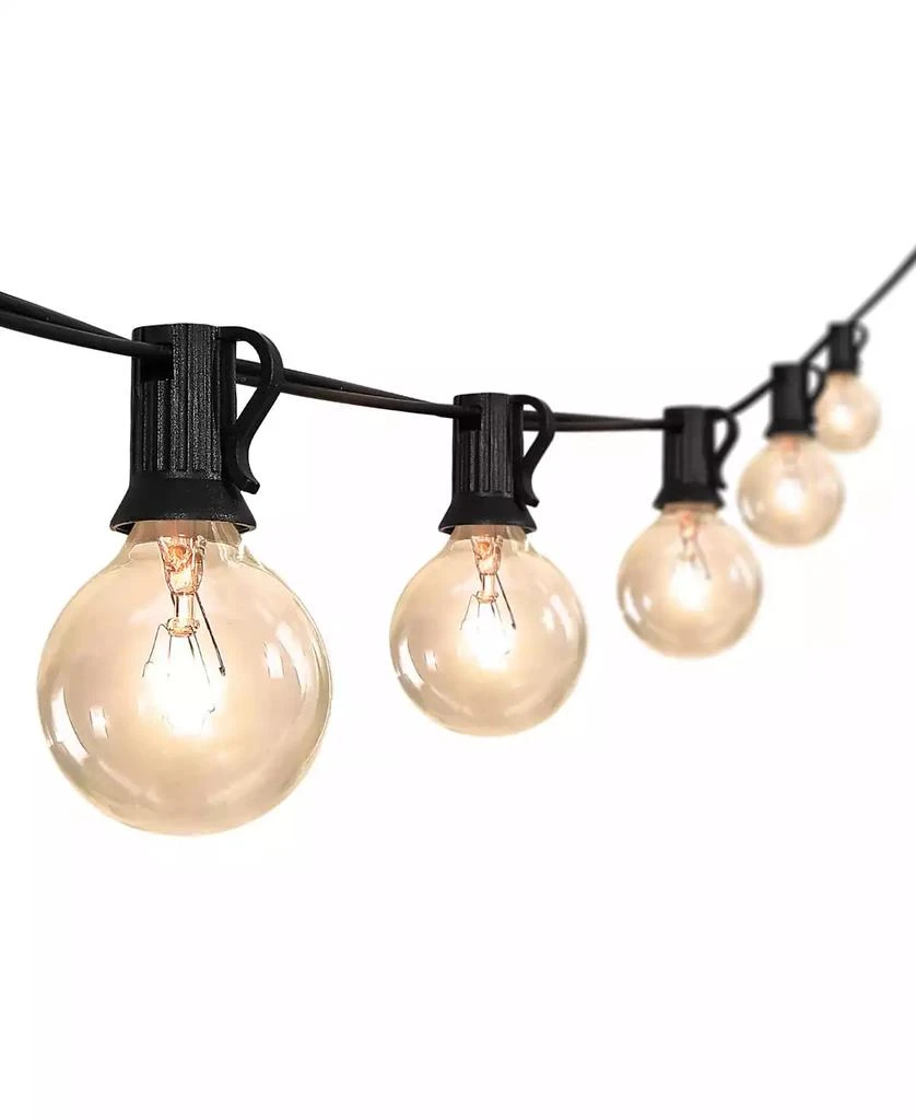 JONATHAN Y 25-Light Indoor and Outdoor Contemporary Rustic Incandescent G40 Bistro Globe Bulb String Lights 1