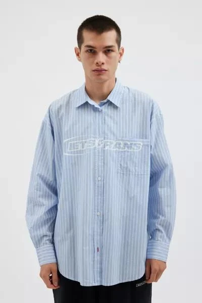 iets frans iets frans… Clean Stripe Long Sleeve Button-Down Shirt 2