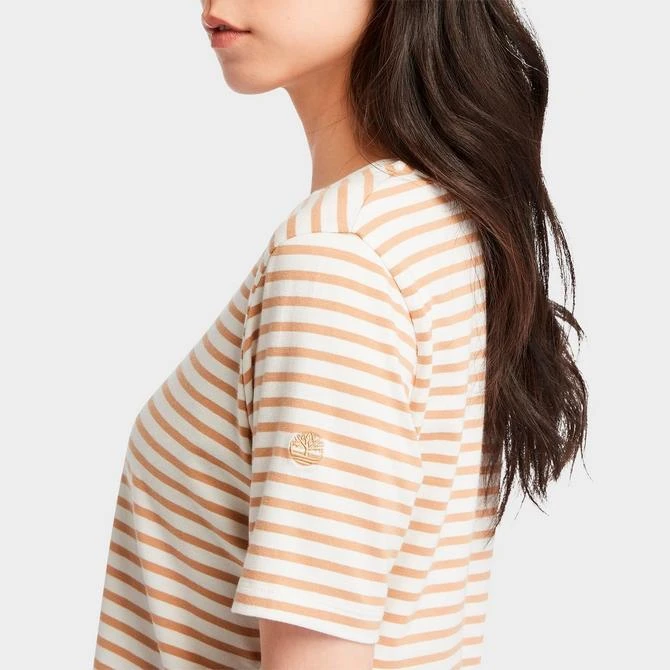Timberland Women's Timberland Striped Cropped Short-Sleeve T-Shirt 7