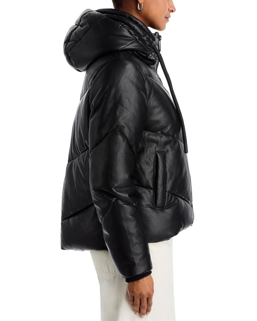 Andrew Marc Faux Leather Puffer Jacket 4