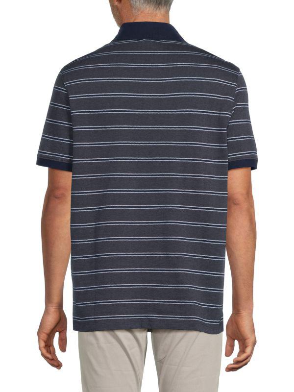 Michael Kors Striped Herringbone Polo