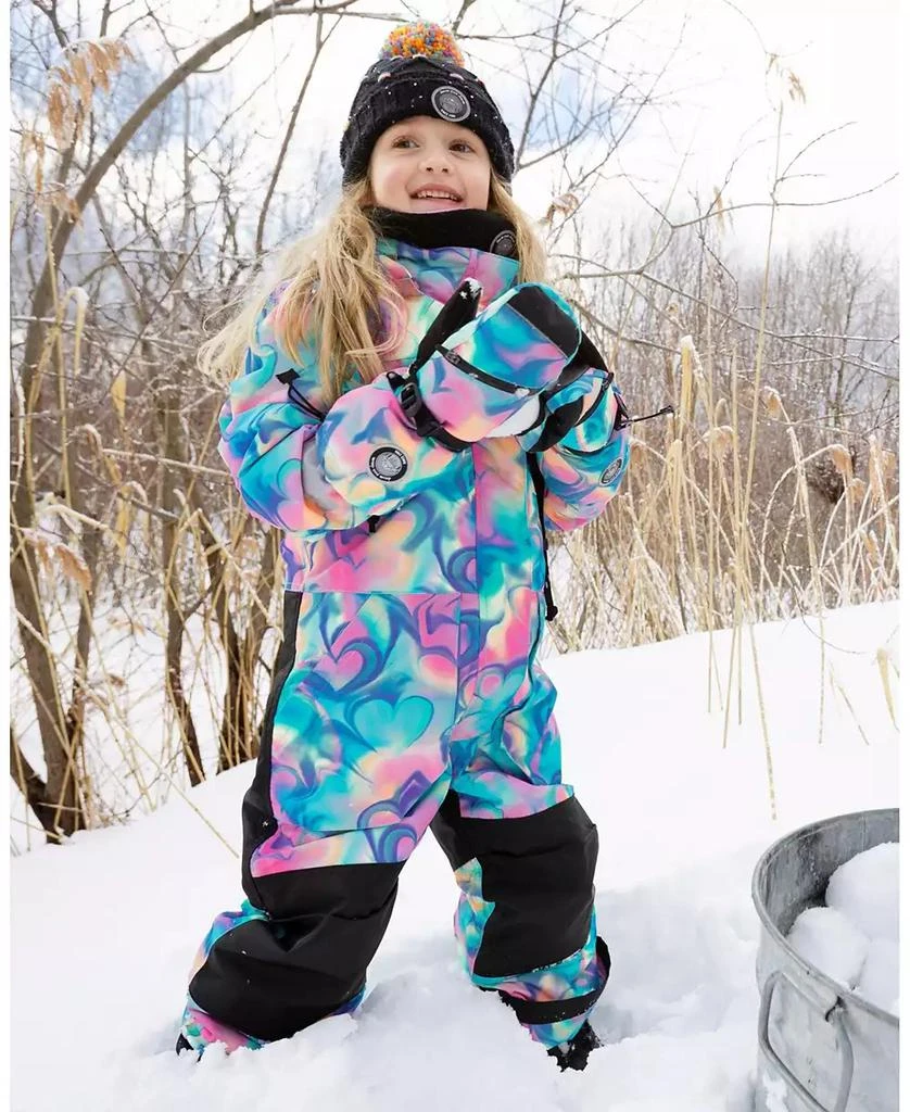 Deux par Deux Girl Winter Mittens Teknik Rainbow Heart Print - Toddler|Child 2