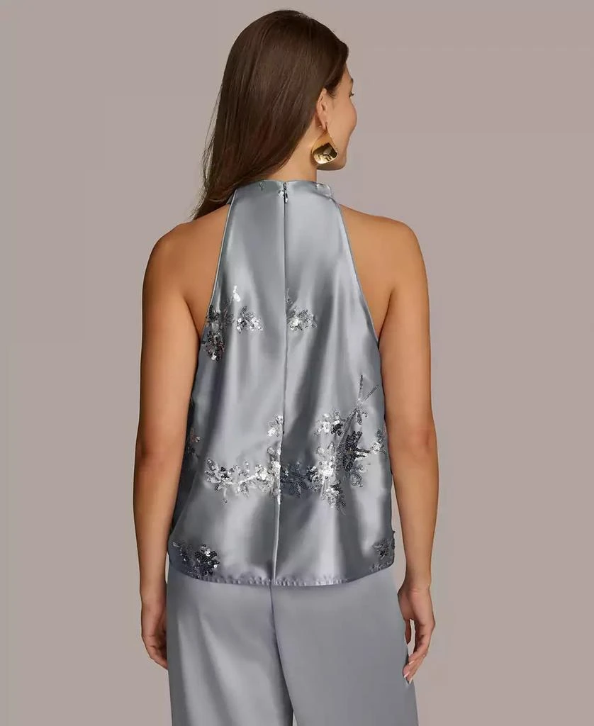 Donna Karan Women's Sequin-Embellished Satin Tank Top 2