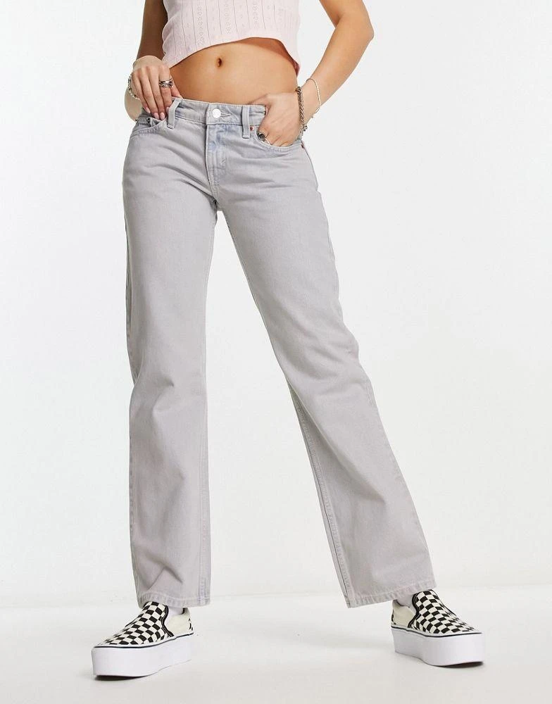 Weekday Weekday Arrow low rise straight leg jeans in artic blue 2