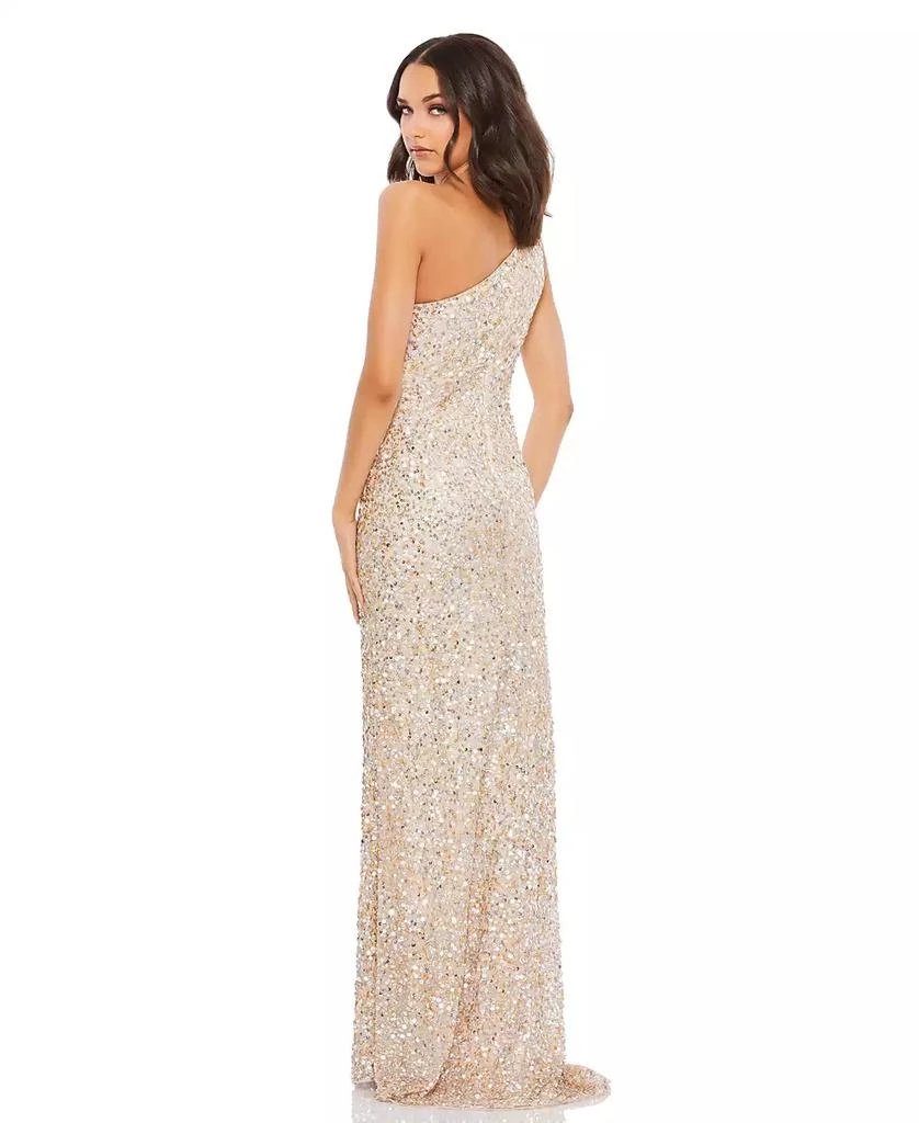 Mac Duggal Women
s Sequin Embellished One-Shoulder Evening Gown 2