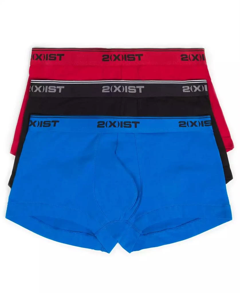 2(x)ist Men's Cotton Stretch 3 Pack No-Show Trunk 1