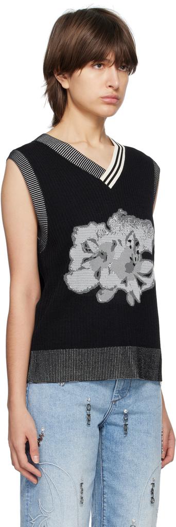 Feng Chen Wang Black Floral Vest