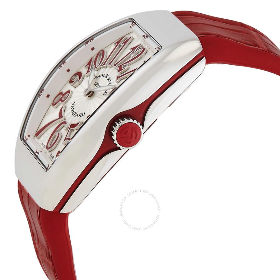 Franck Muller Vanguard Quartz Silver Dial Ladies Watch 35QZREDSILRED